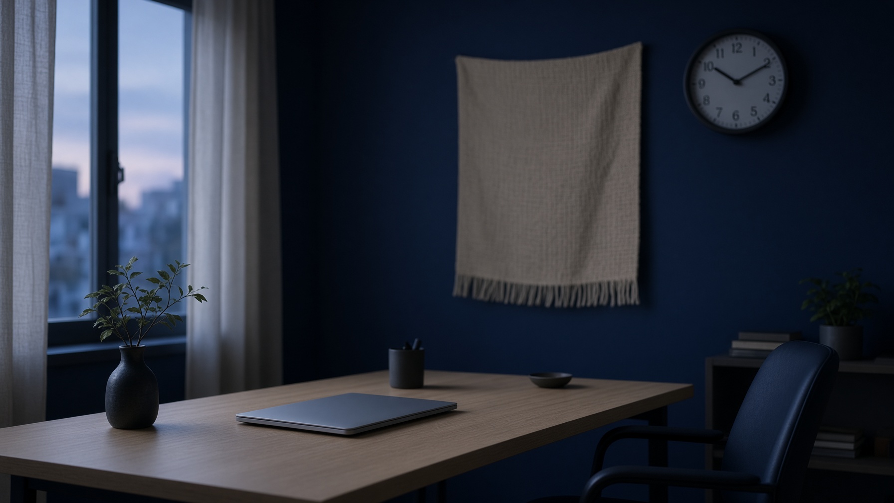 Scrivania in luce fredda